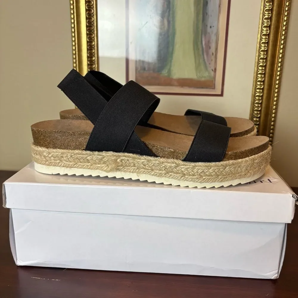 New Madden Girl Cassie Spring Summer Sandals Womens Size 10 Black 2